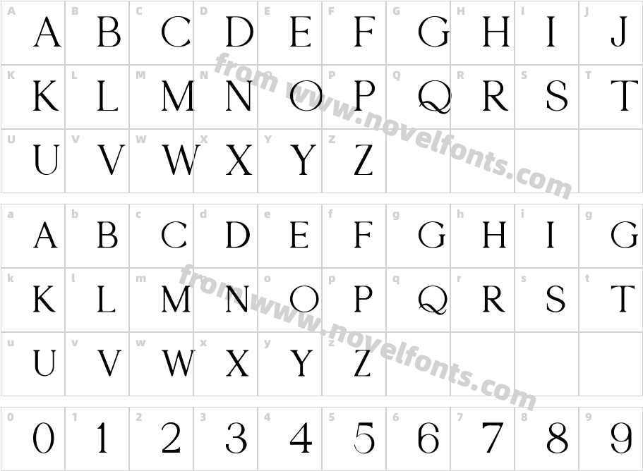 Morgan Rounded Expanded SpacingCharacter Map