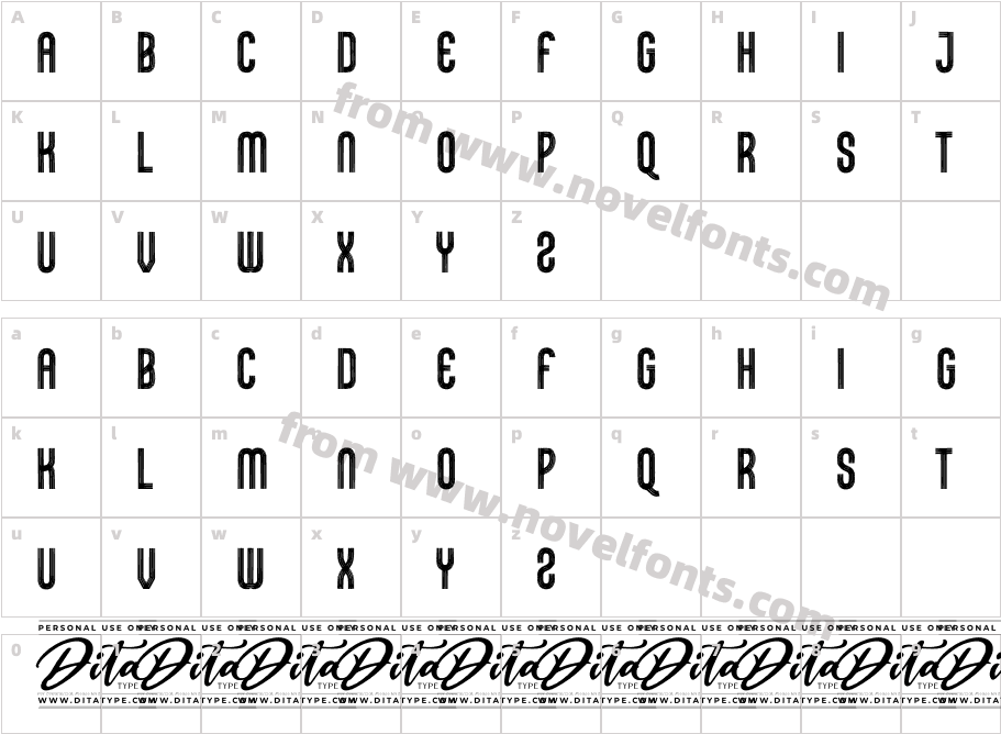 Mostly Bright Personal UseCharacter Map