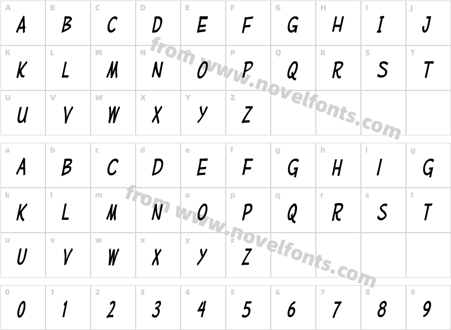 MufferawCd-ItalicCharacter Map