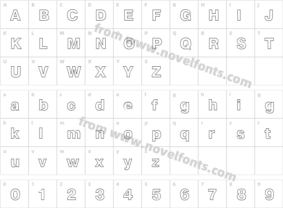 NTOutlineCharacter Map