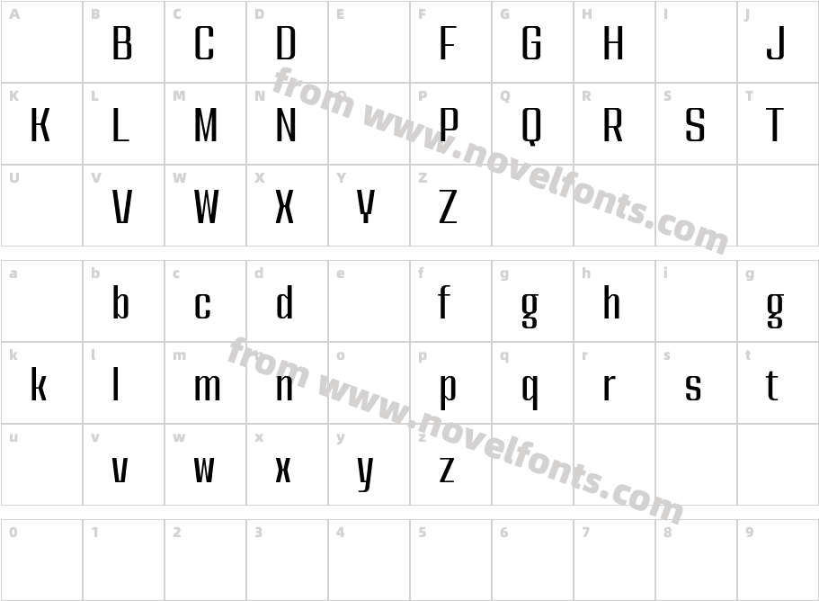 Nanueng DEMO MediumCharacter Map