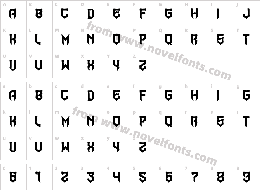 Natural Horizon Personal UsedCharacter Map