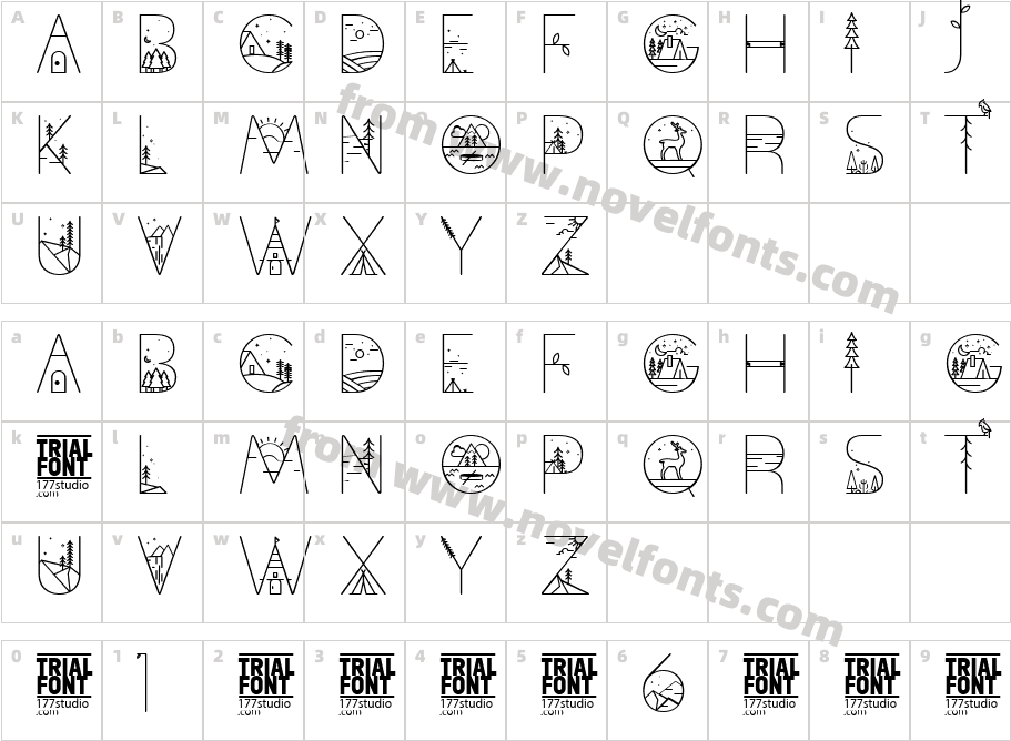 NatureImpactDemoRegular-eZddgCharacter Map