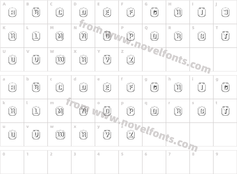 Fisionomica RegularCharacter Map