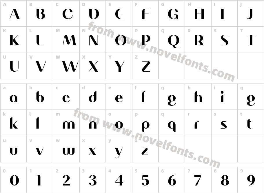 Nearo BoldCharacter Map