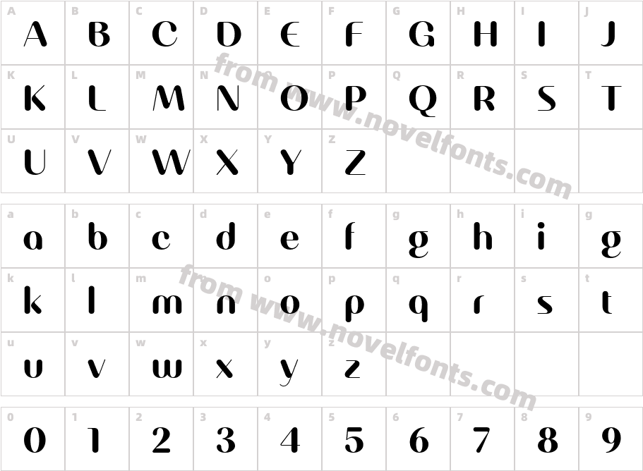 Nearo Rounded BoldCharacter Map