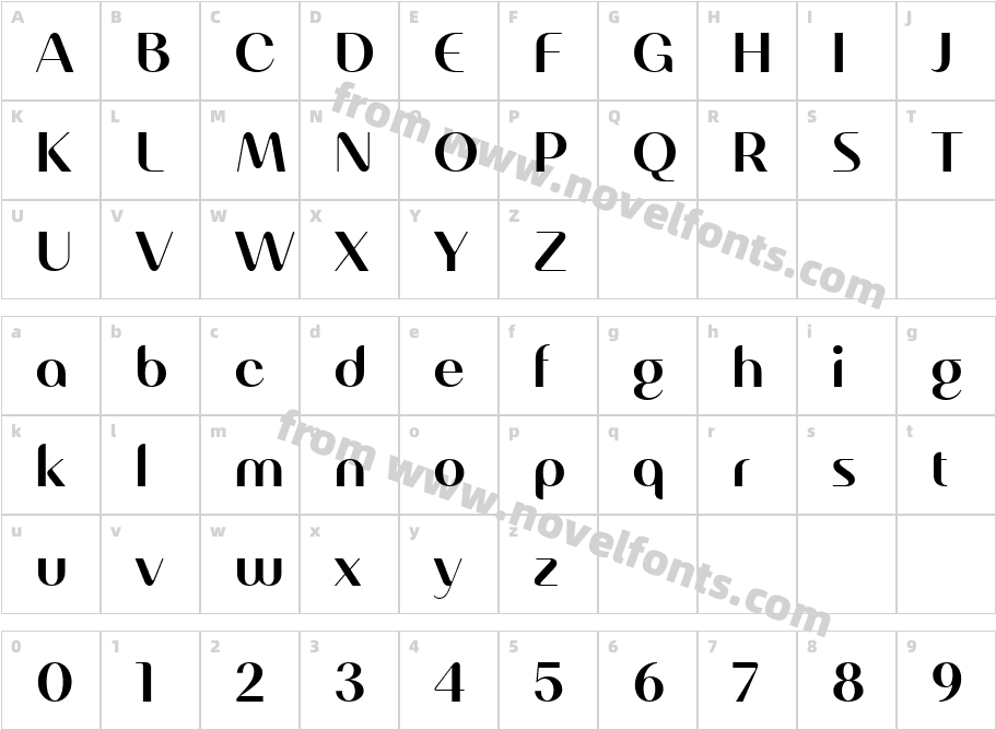 Nearo SemiboldCharacter Map