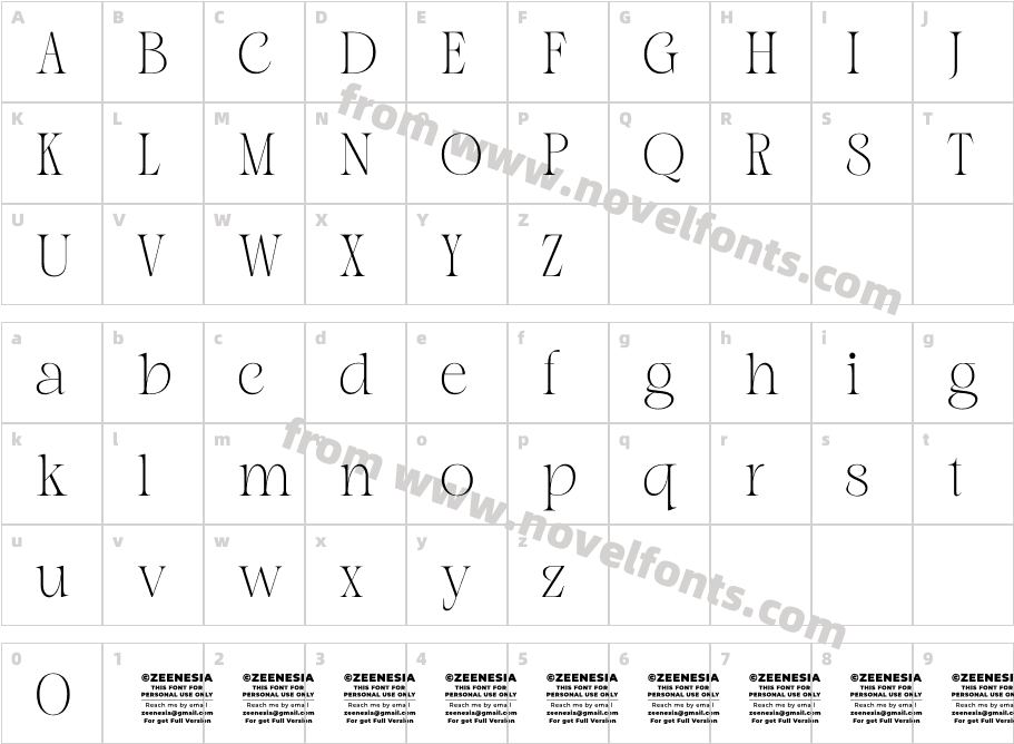 Nebulen Personal Use OnlyCharacter Map