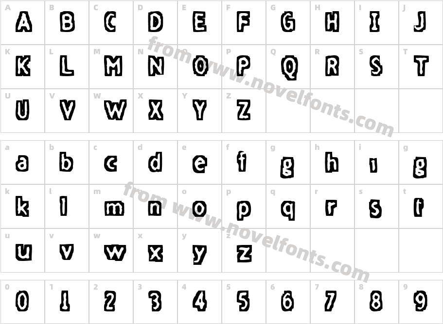 FiveFingerDiscountCharacter Map