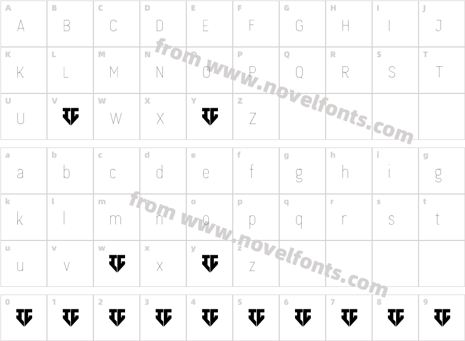 Neogloss-ThinCharacter Map