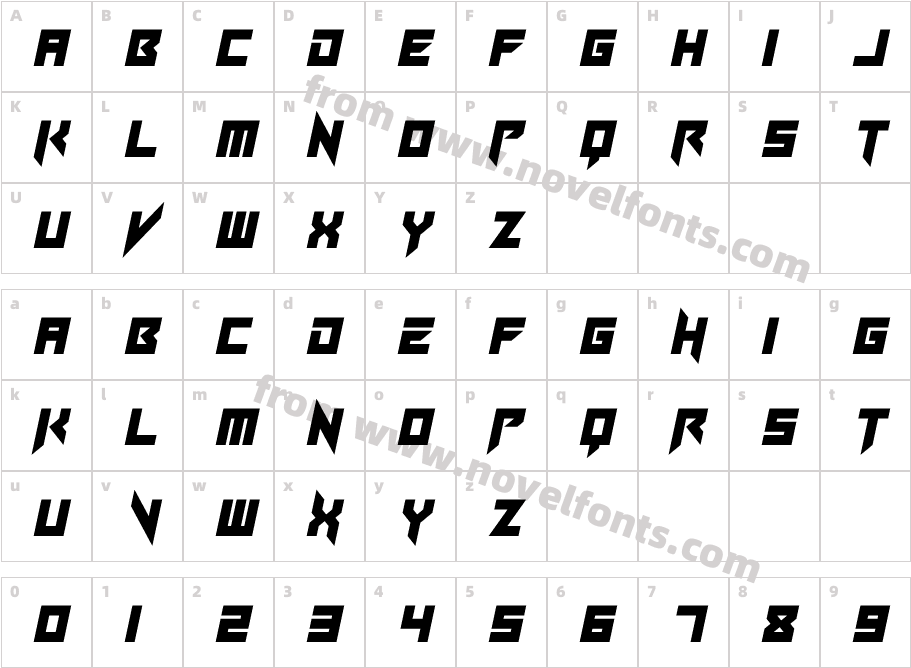 Neon Energy x ItalicCharacter Map