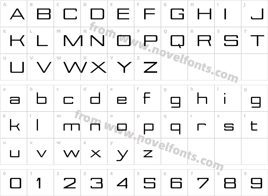 NesobriteEx-BoldCharacter Map