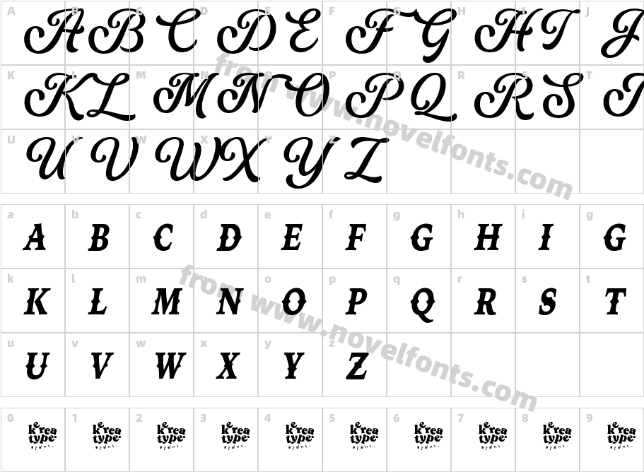 Neue Yokarto Spurs ItalicCharacter Map