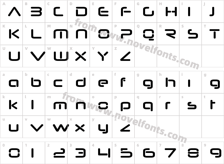 NeuropolNovaRg-BoldCharacter Map