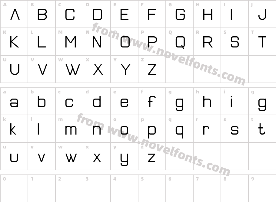 New Alenia ThinCharacter Map