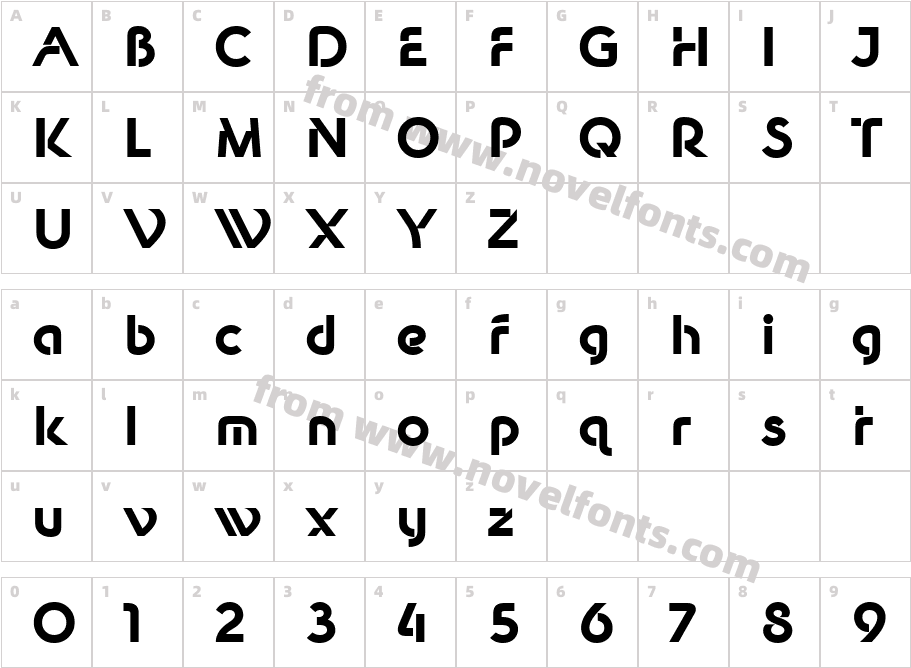 New Shape BoldCharacter Map