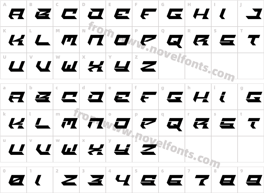 Nighty RacerCharacter Map