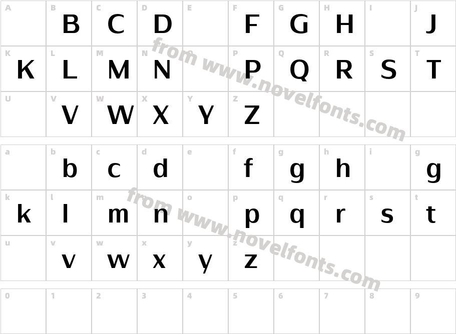 Nirand DEMO SemiBoldCharacter Map