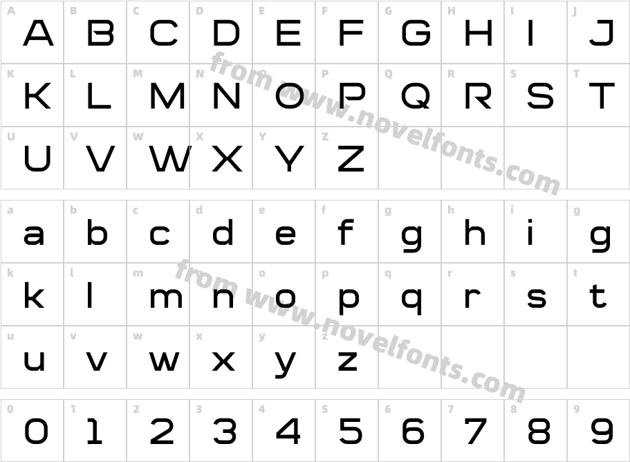 Nocken MediumCharacter Map