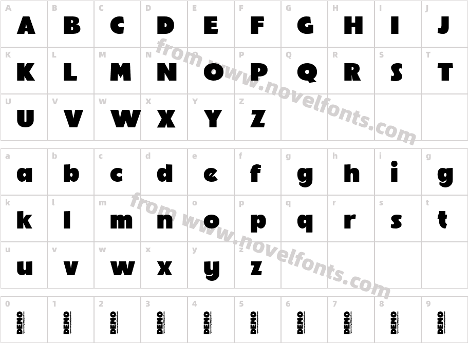 Noelty DEMO RegularCharacter Map