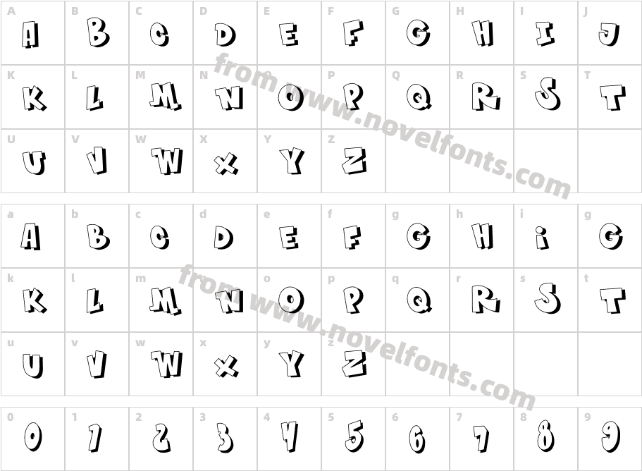 OHARAGINKARegularCharacter Map