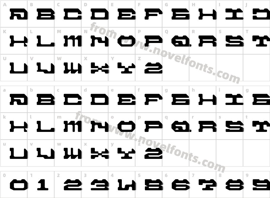 OTOMARCUSRegularCharacter Map