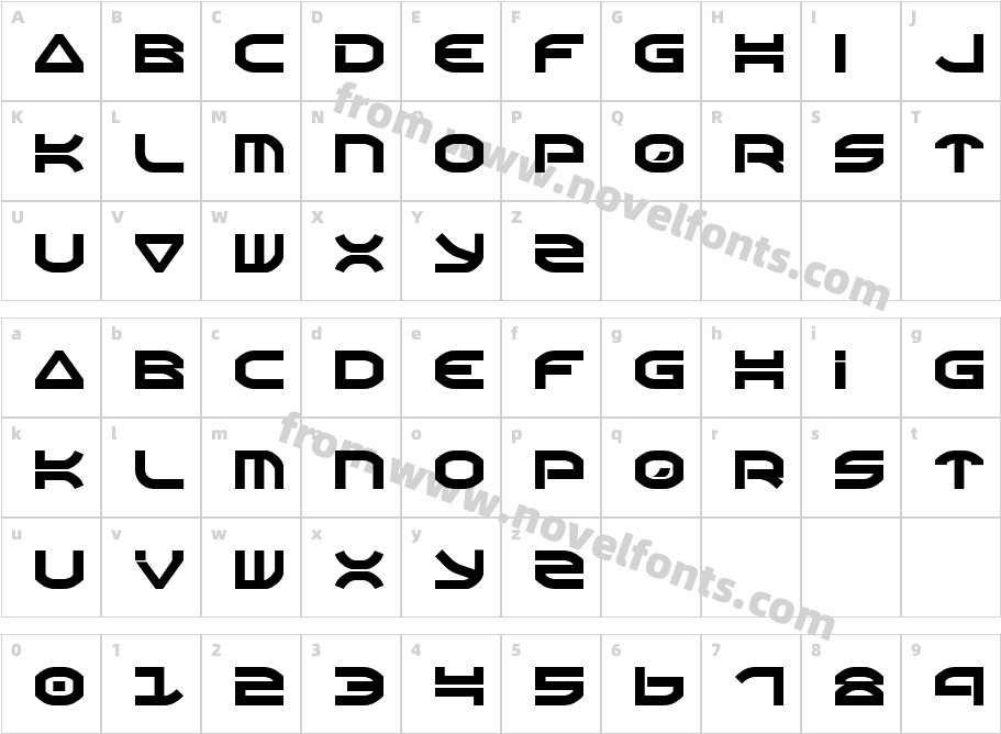 OberonCharacter Map