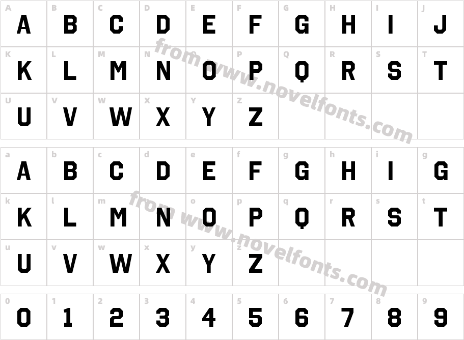 OctinCollegeRg-BoldCharacter Map