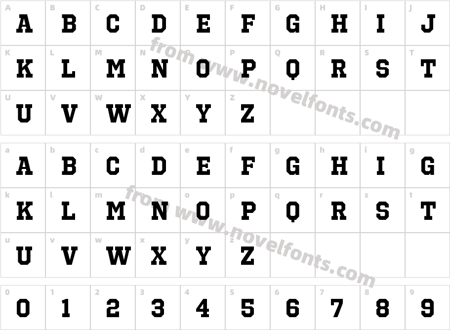 OctinSportsRg-BoldCharacter Map