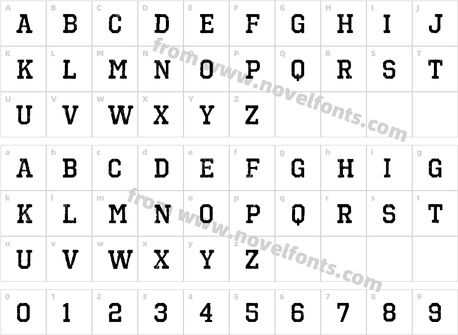 OctinVintageBRg-BoldCharacter Map