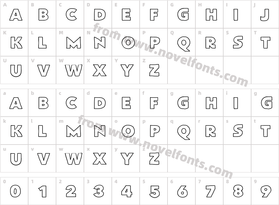 FlatBreadOutlineCharacter Map