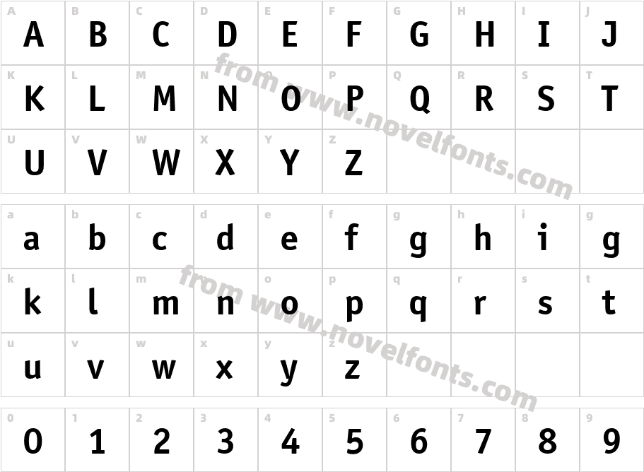 OfficinaSansB-BoldCharacter Map