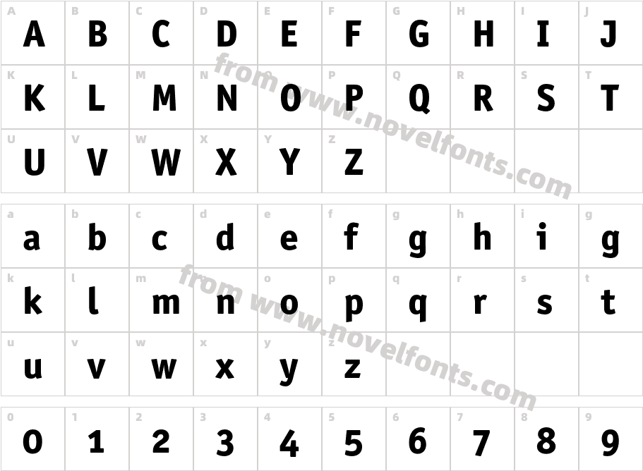 OfficinaSansExtraBoldOSCCharacter Map