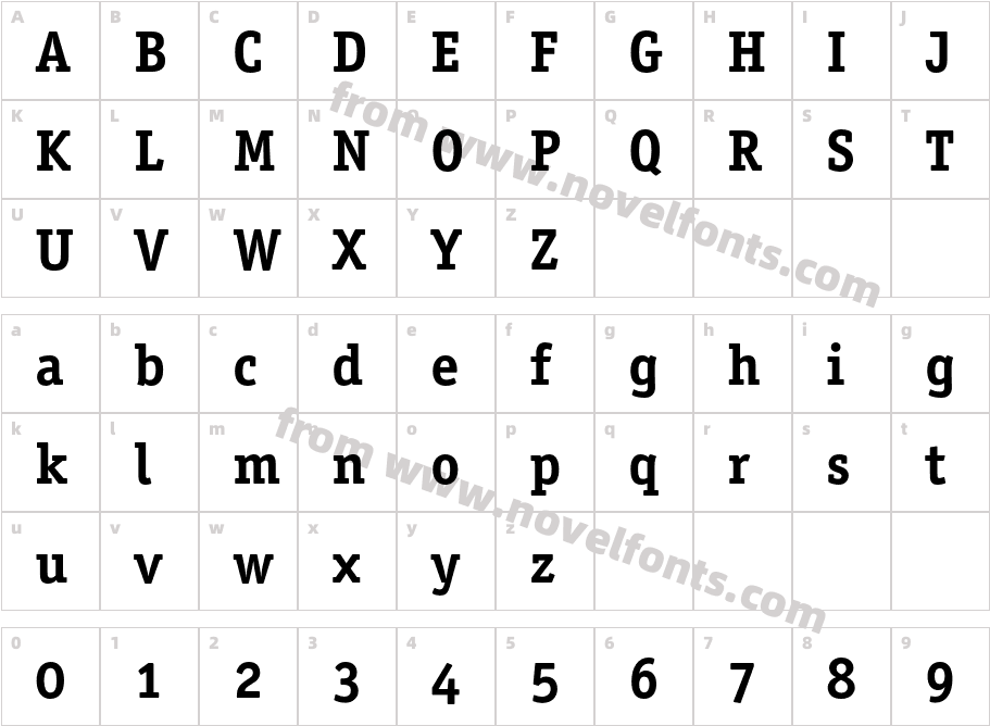 OfficinaSerifBoldOSCCharacter Map