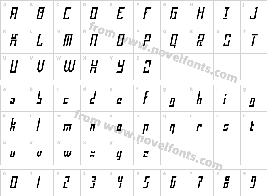 OperationalAmplifier-RegularCharacter Map