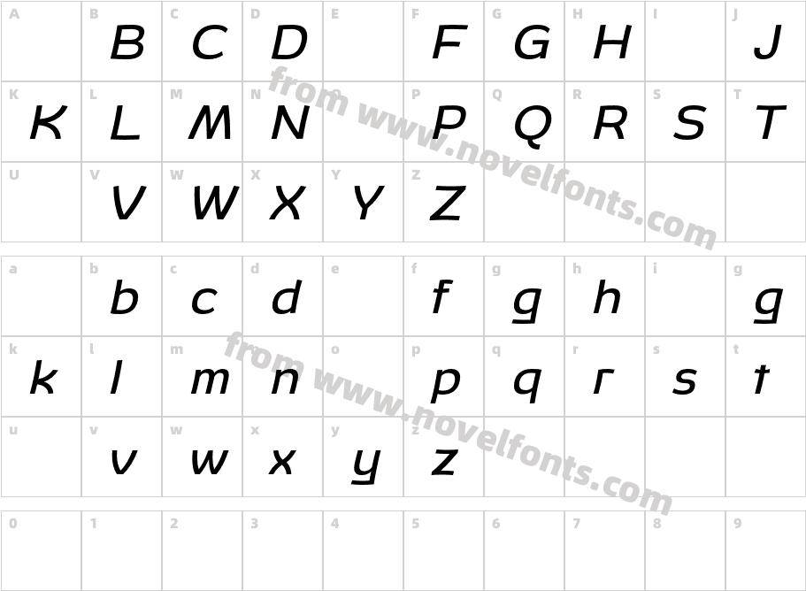 OpkropDemoItalic-OVe4dCharacter Map