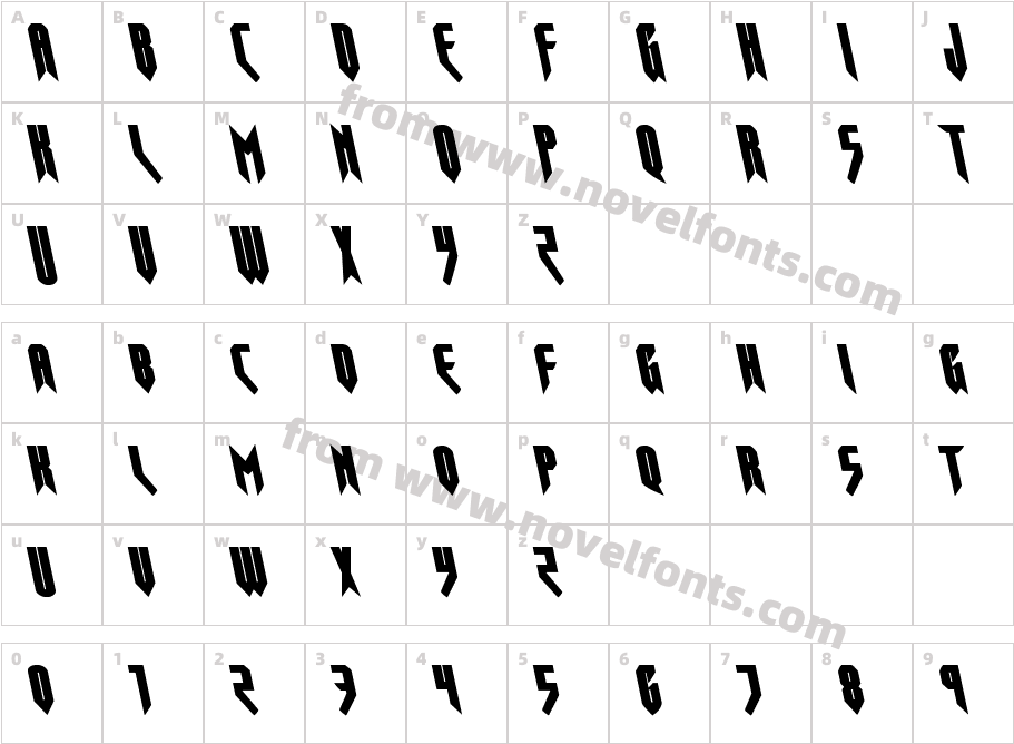 OpusMagnusLeftalicCharacter Map