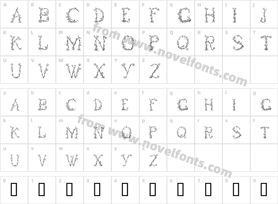 Fleurs de LianeCharacter Map