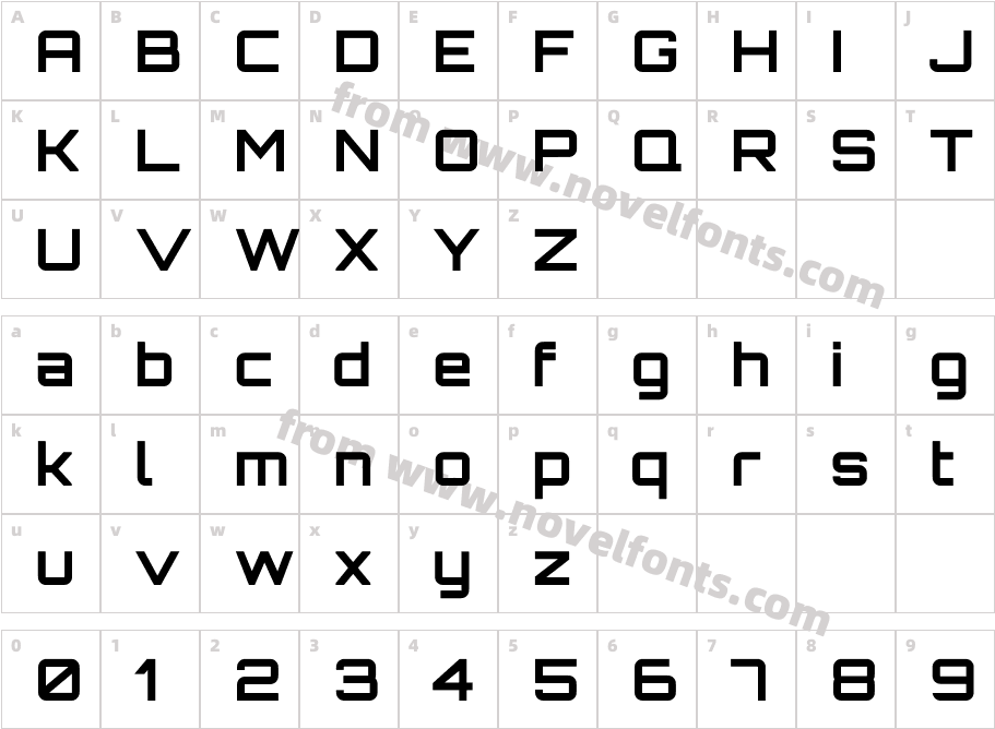 Orbitron-BoldCharacter Map