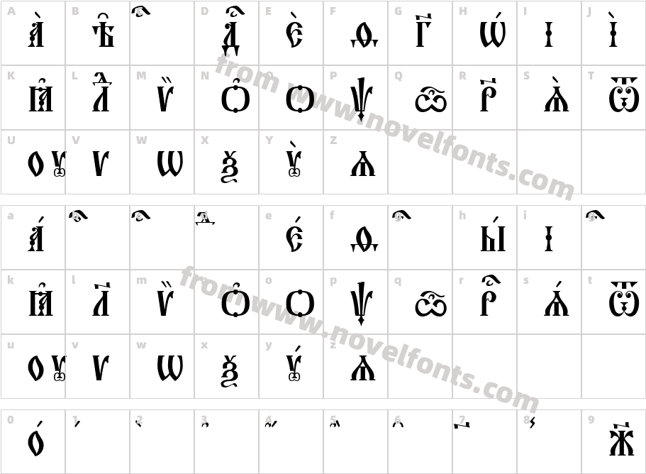 Orthodox.tt Ucs8 CapsCharacter Map