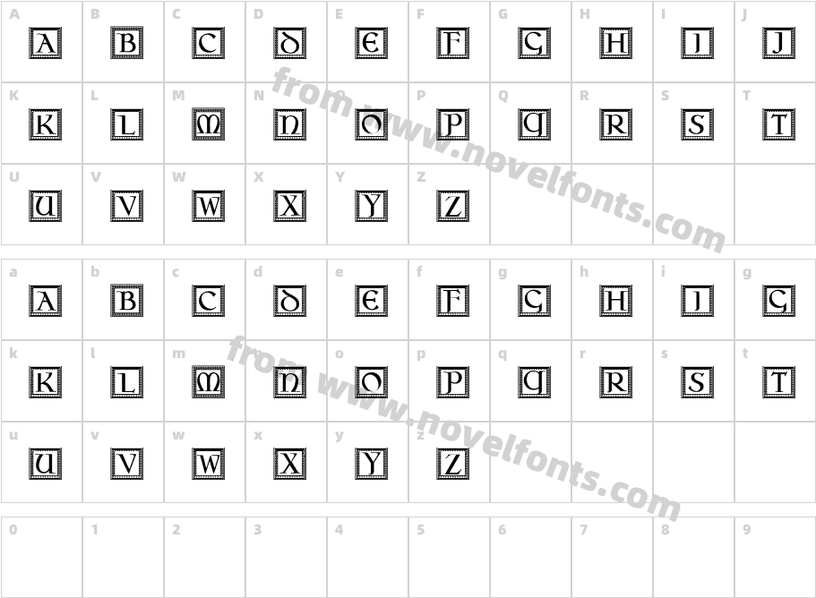 Oseberg Capitals RegularCharacter Map