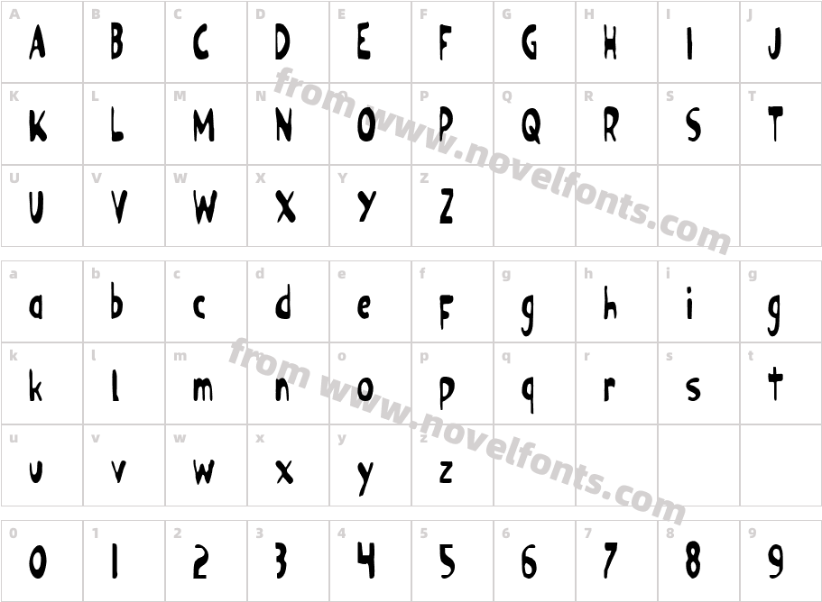 OzymandiasCondensedCharacter Map