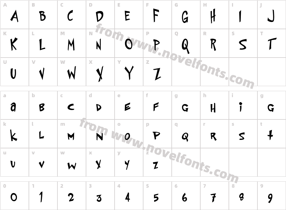 PFFlyingSaucerBold-BoldCharacter Map