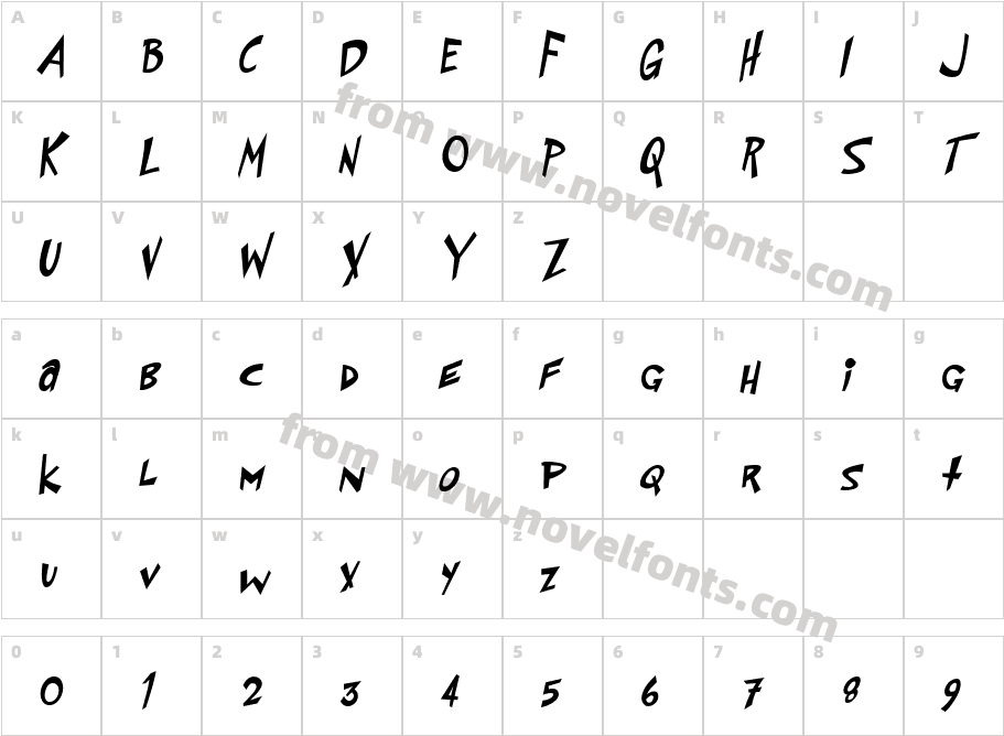 PFFlyingSaucerBold-BoldItalicCharacter Map