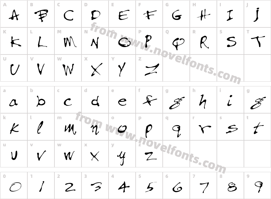 PFInkPenCharacter Map