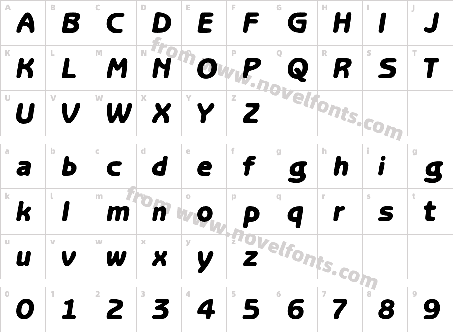 AidaBoldCharacter Map