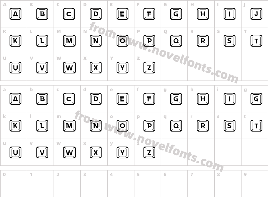 Patrician Capitals RegularCharacter Map