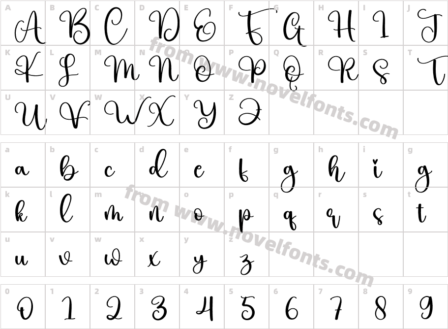 PeanutRegularCharacter Map