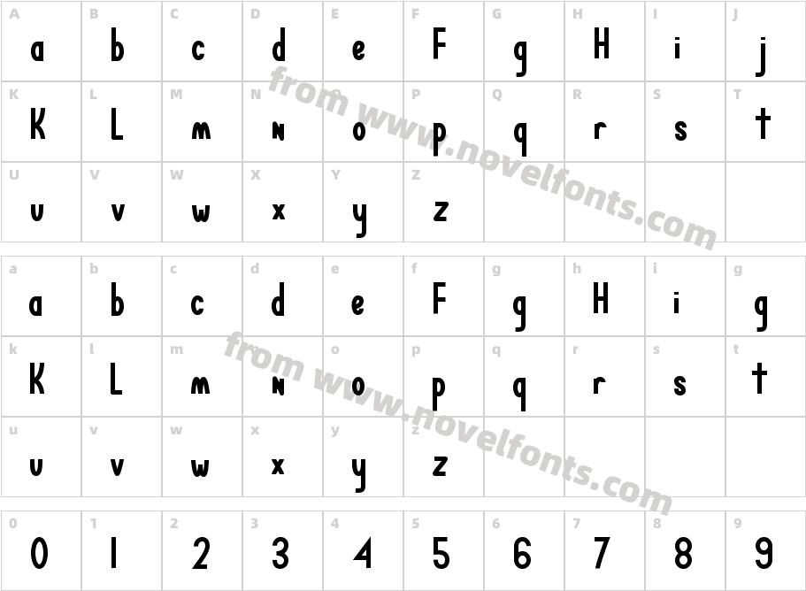 PeccoRegularCharacter Map