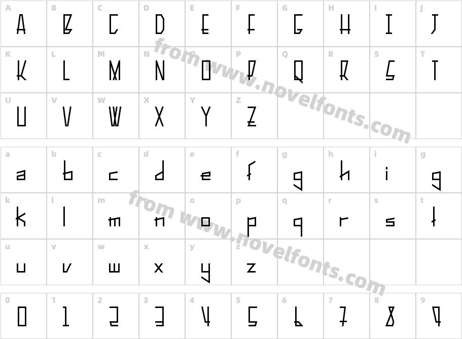 Pelanquier-BoldCharacter Map